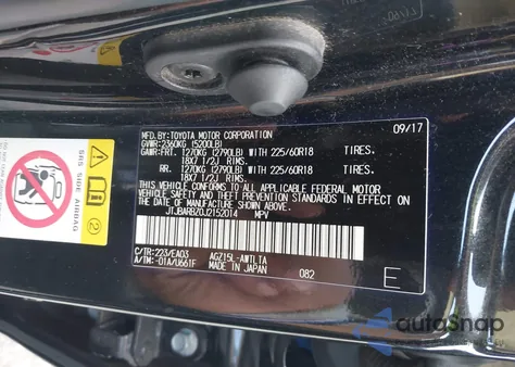 2018 Lexus Nx 300 z USA, uszkodzony, nr VIN JTJBARBZ0J2152014